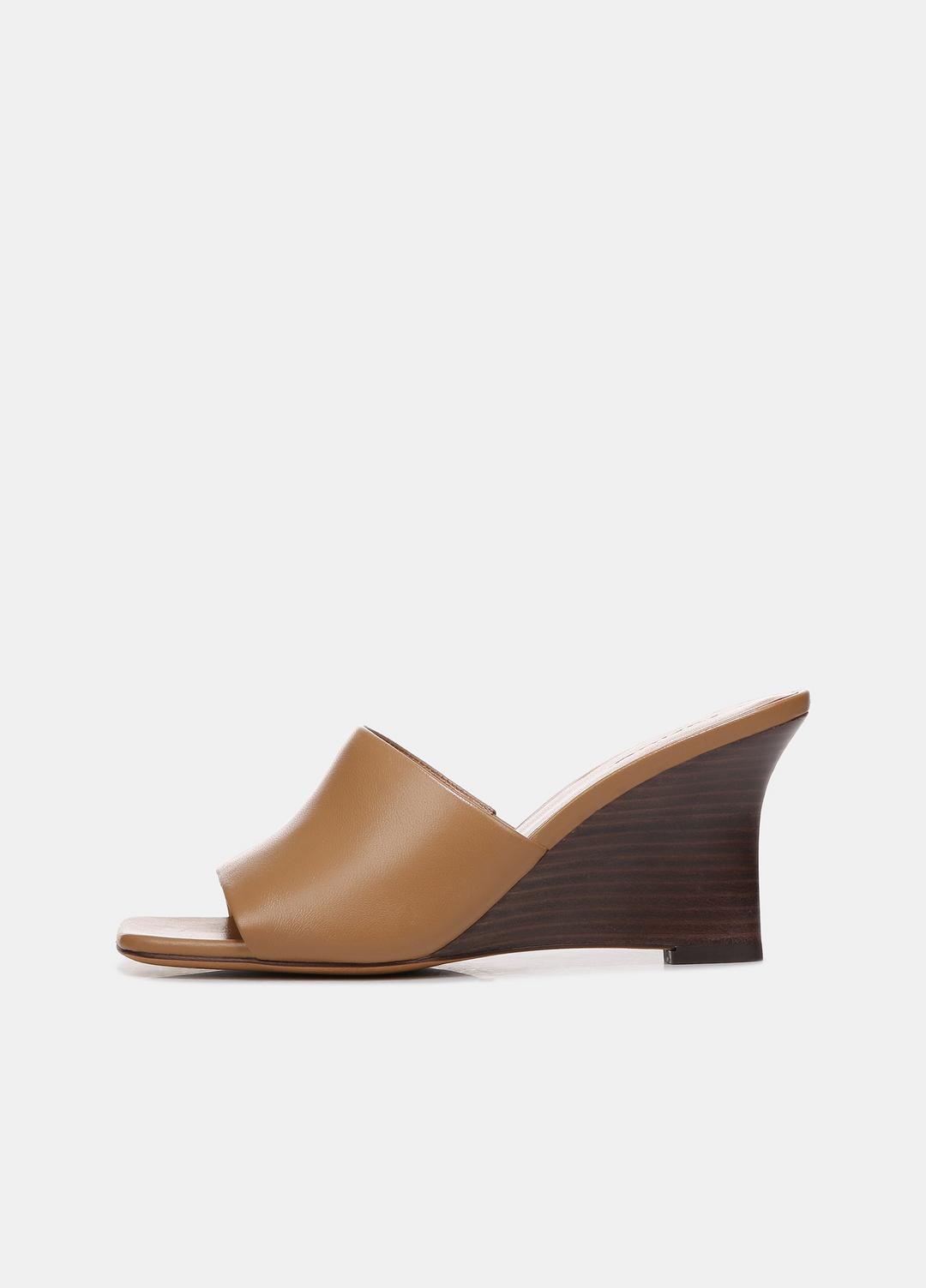 VINCE Pia Leather Wedge Sandal in Shoes