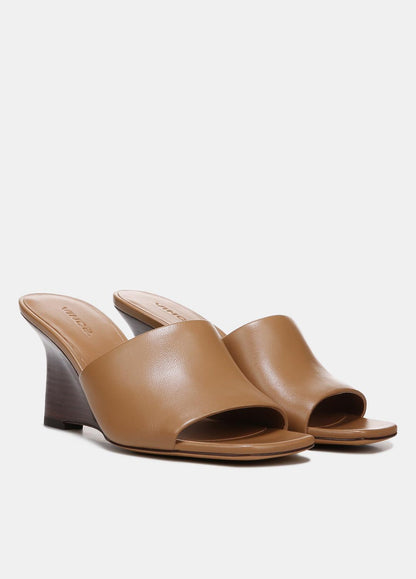 VINCE Pia Leather Wedge Sandal in Shoes