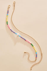 multicolor beaded pearl anklet set Versona Jewelry