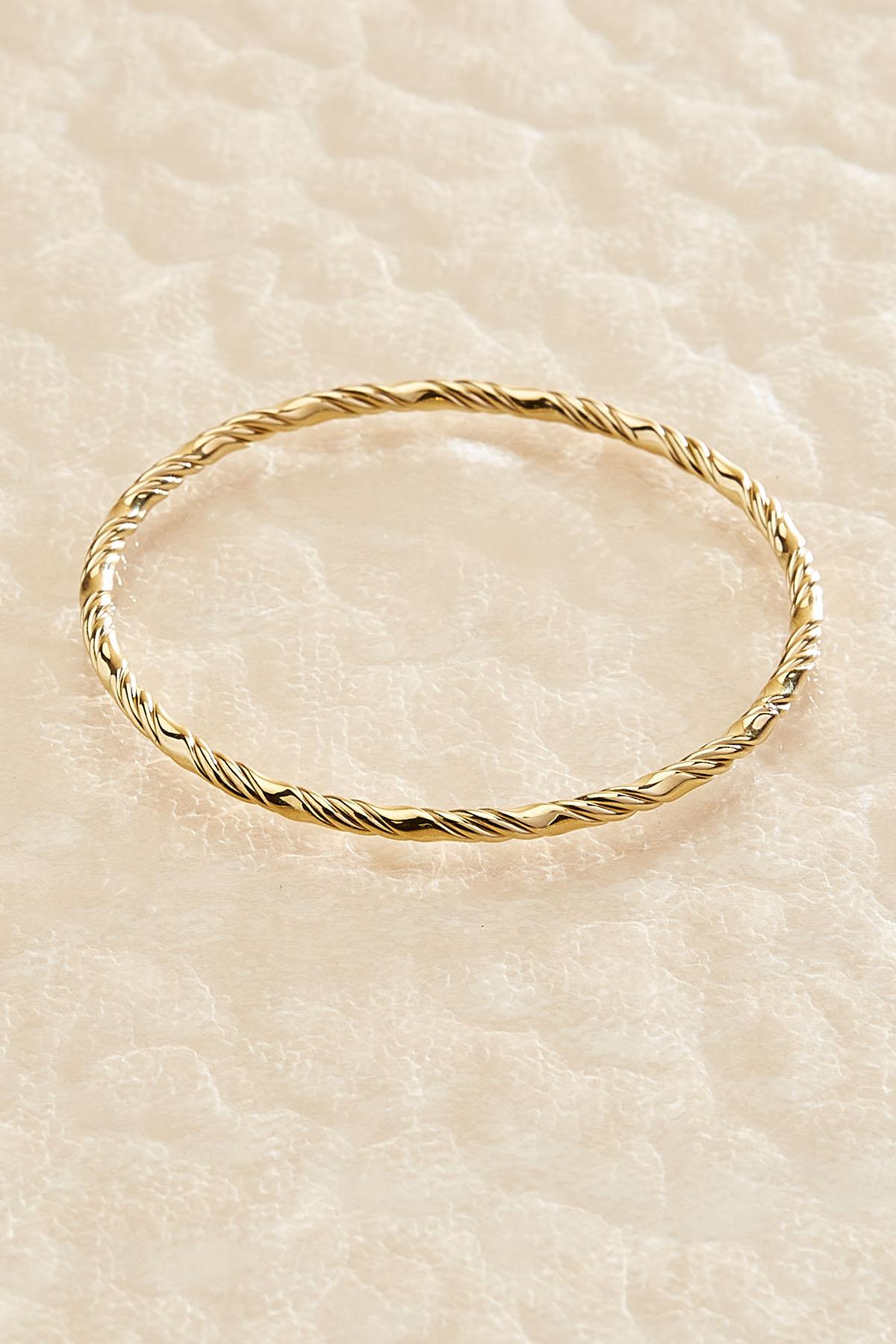 waterproof twisted bangle bracelet Versona Jewelry