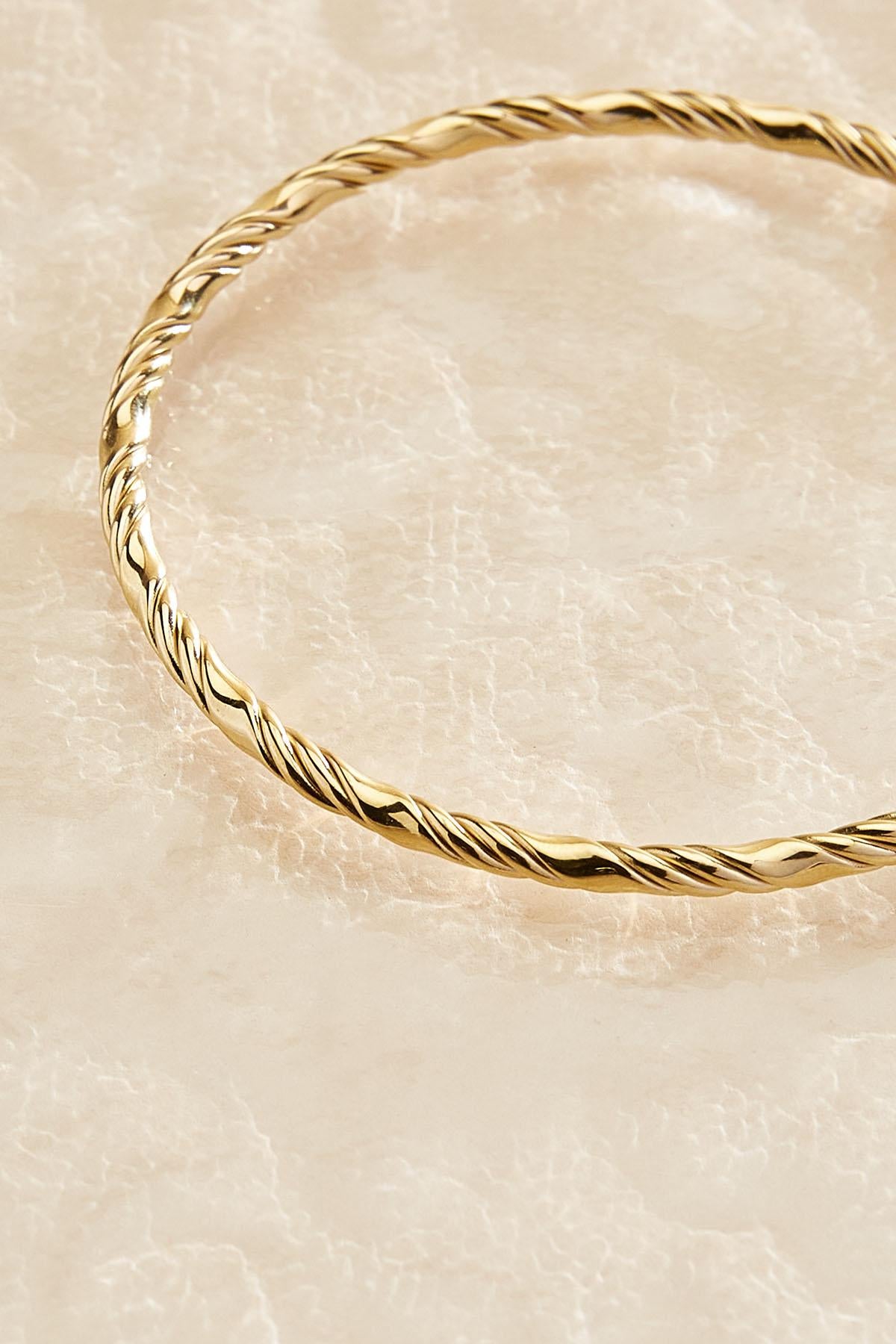 waterproof twisted bangle bracelet Versona Jewelry