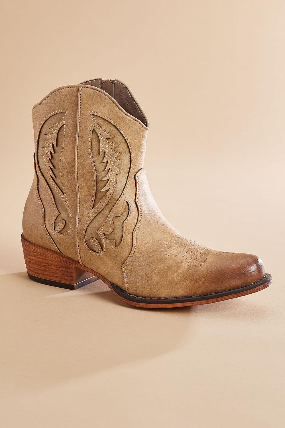 western cut out ankle boots Versona Shoes