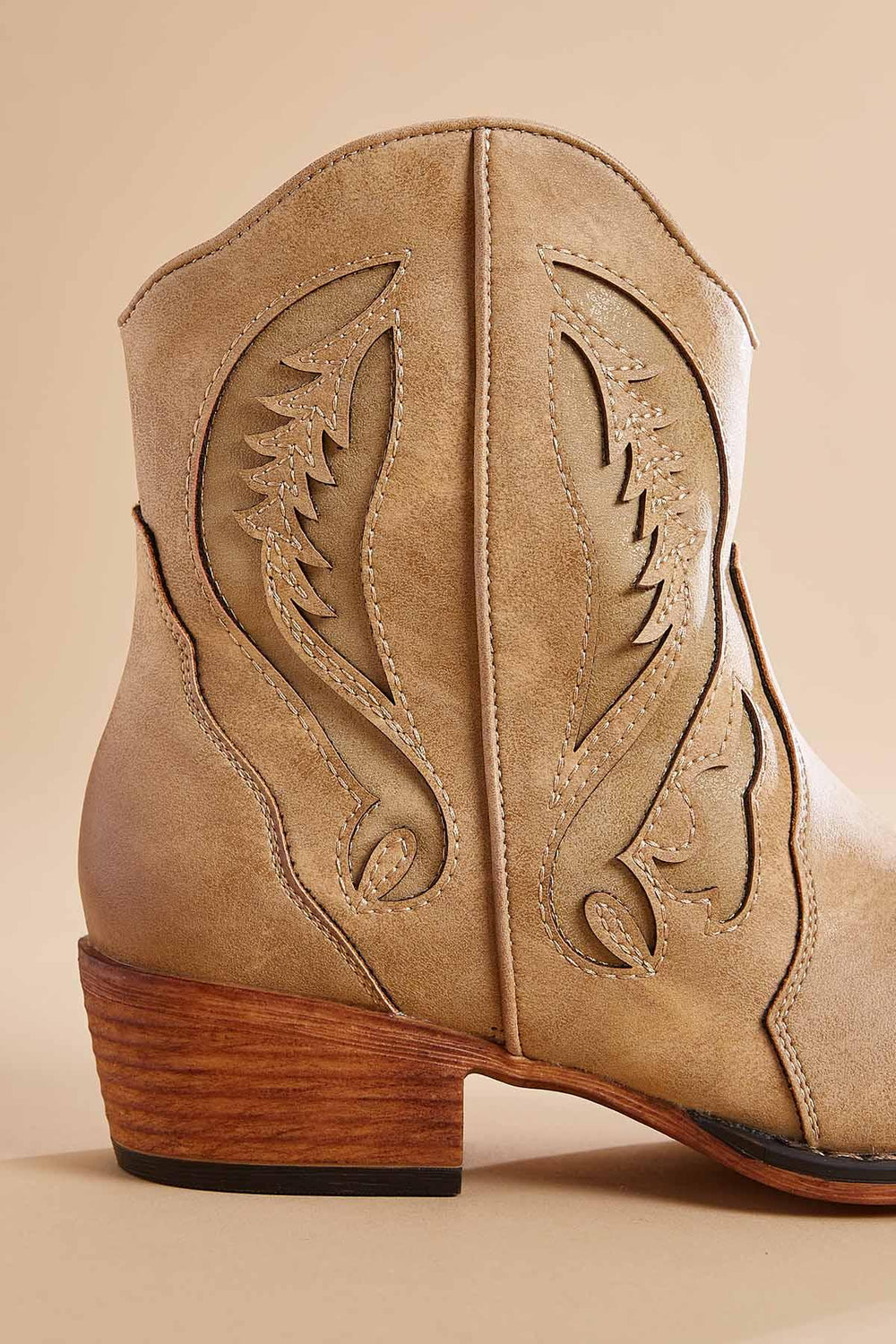 western cut out ankle boots Versona Shoes