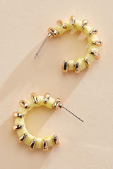 gold raffia wrapped hoop earrings Versona Sale