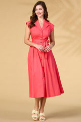 coral crush shirt dress Versona Trends|Apparel
