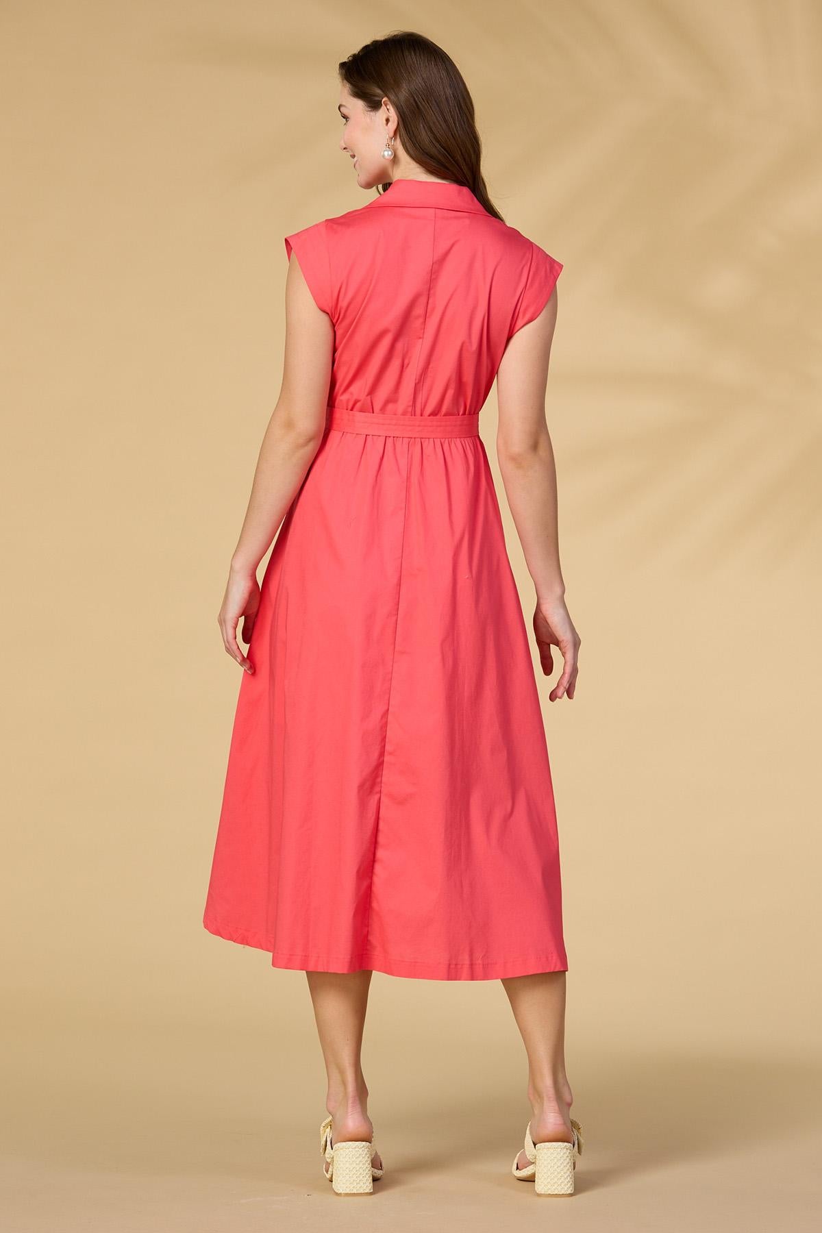 coral crush shirt dress Versona Trends|Apparel