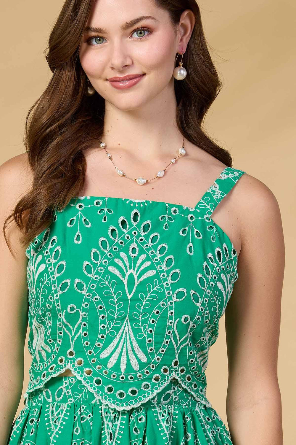 go green cropped tank Versona Trends|Apparel