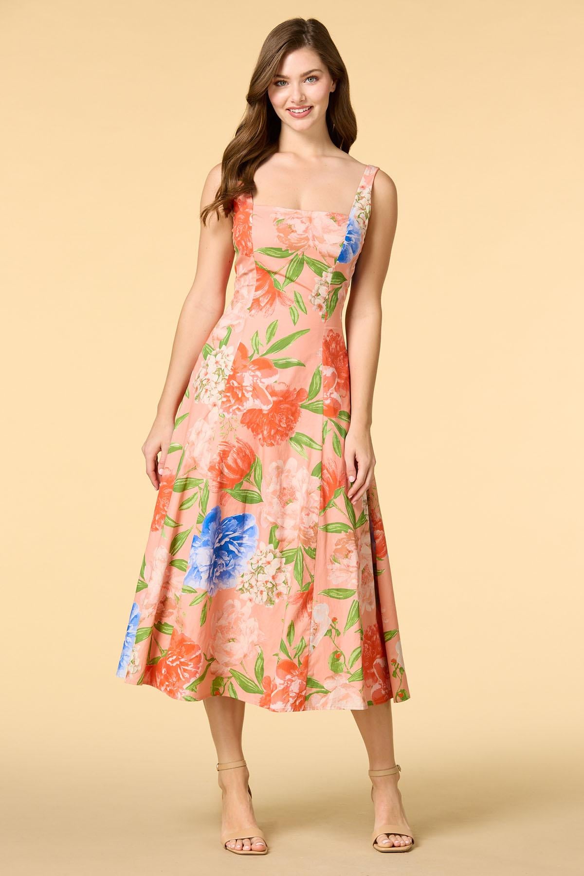 hydrangea blooms midi dress Versona Trends