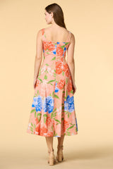 hydrangea blooms midi dress Versona Trends