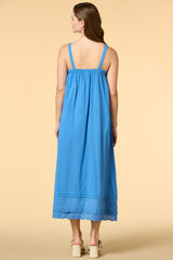 pretty blue eyes midi dress Versona Trends