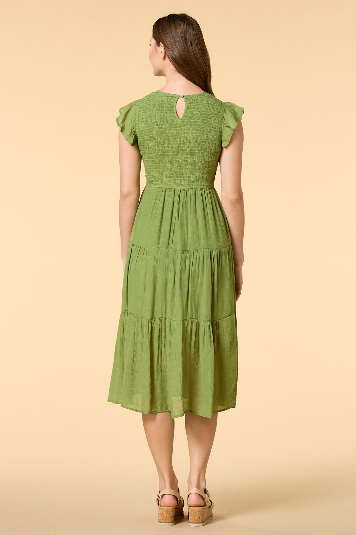 smock and awe midi dress Versona Trends