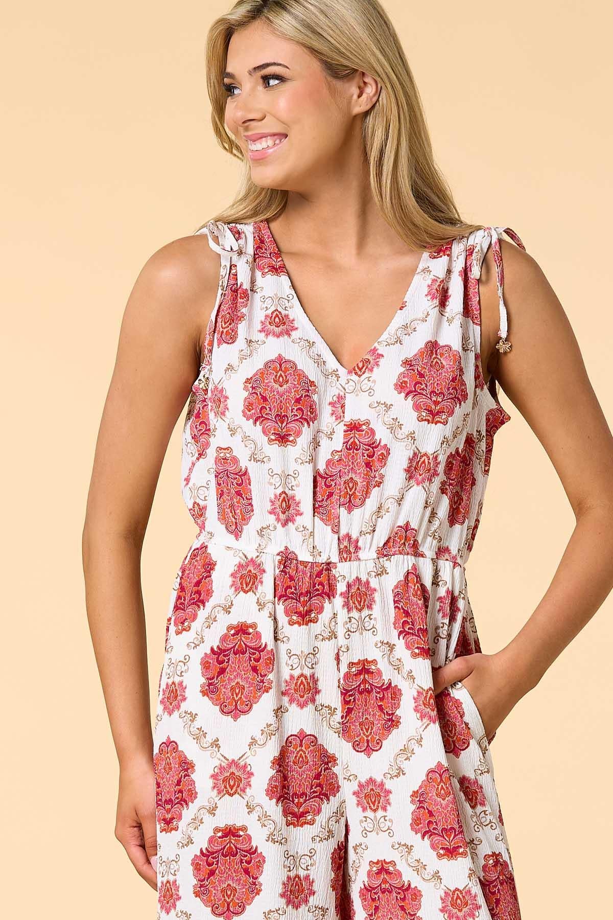 the fine print jumpsuit Versona Trends
