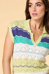 check point sweater vest Versona Trends|Apparel