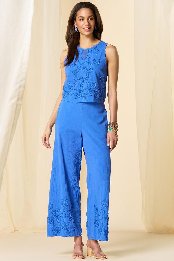 saltwater sea embroidered pants Versona Trends