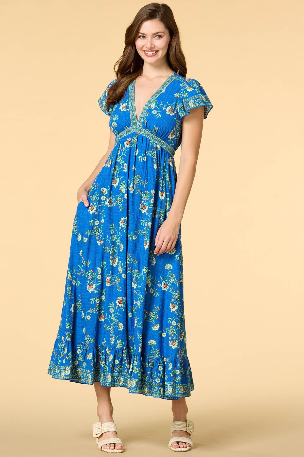 budding blooms maxi dress Versona Trends