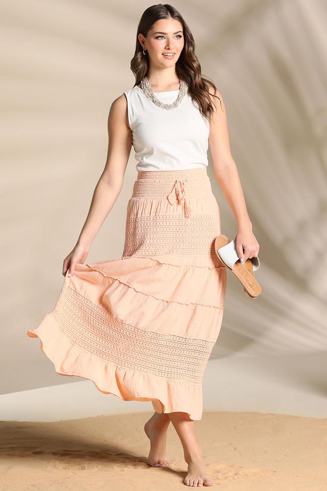 life is peachy crochet maxi skirt Versona Trends|Apparel