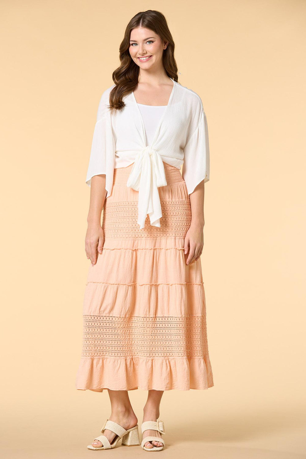 life is peachy crochet maxi skirt Versona Trends|Apparel