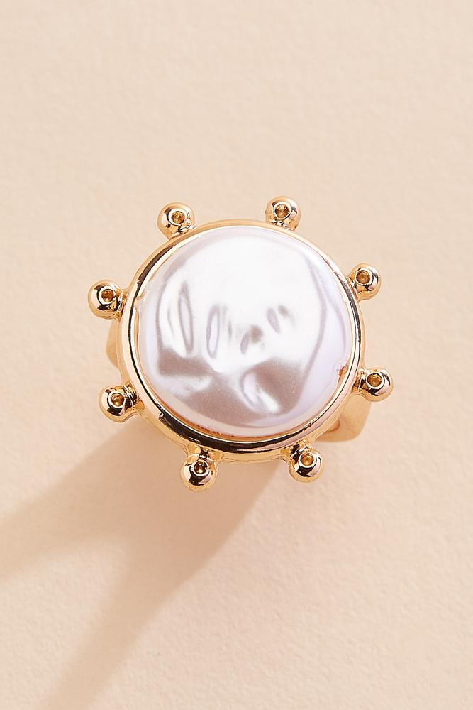 gold studded pearl ring Versona Trends|Jewelry