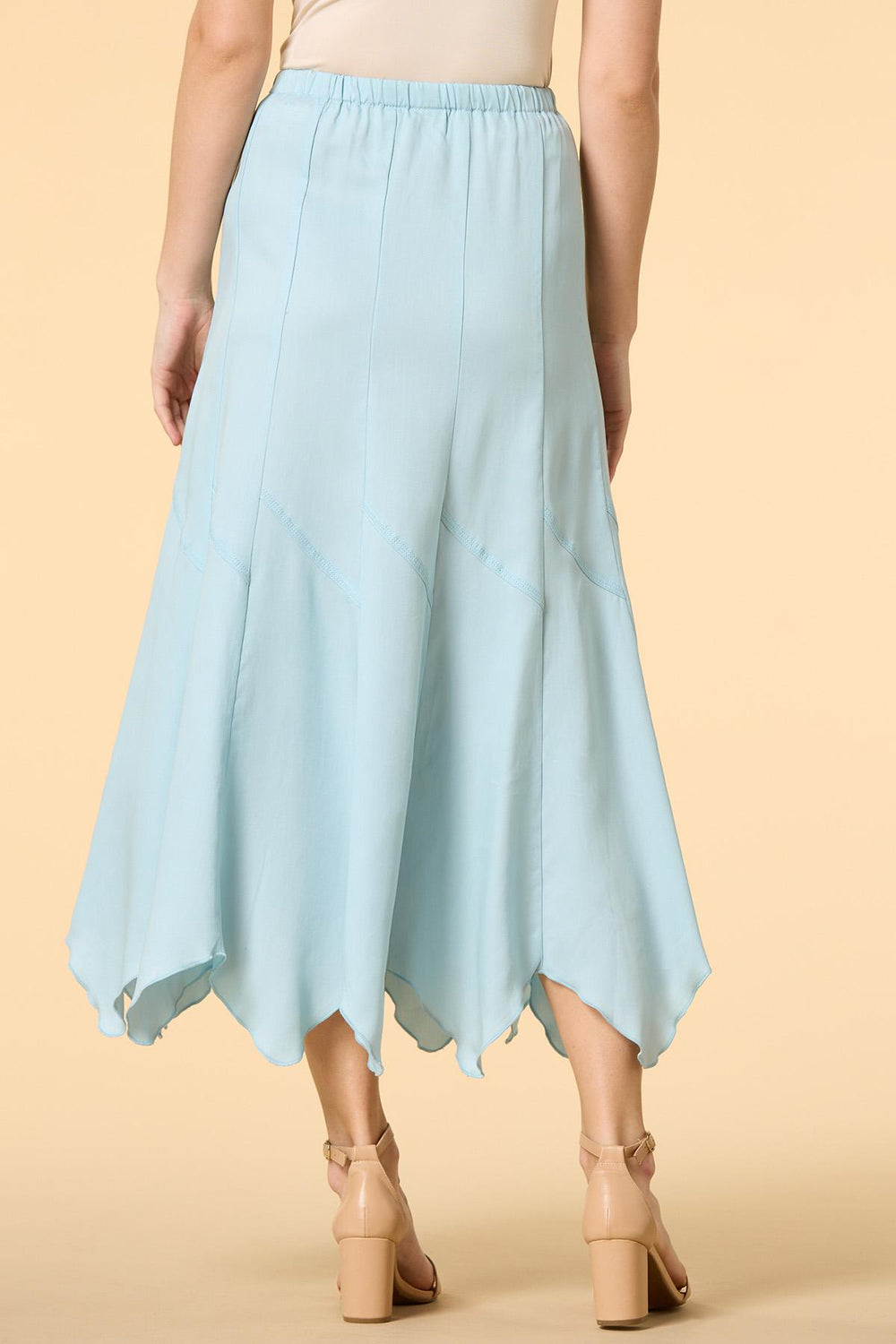 slanted view chambray midi skirt Versona Trends|Apparel