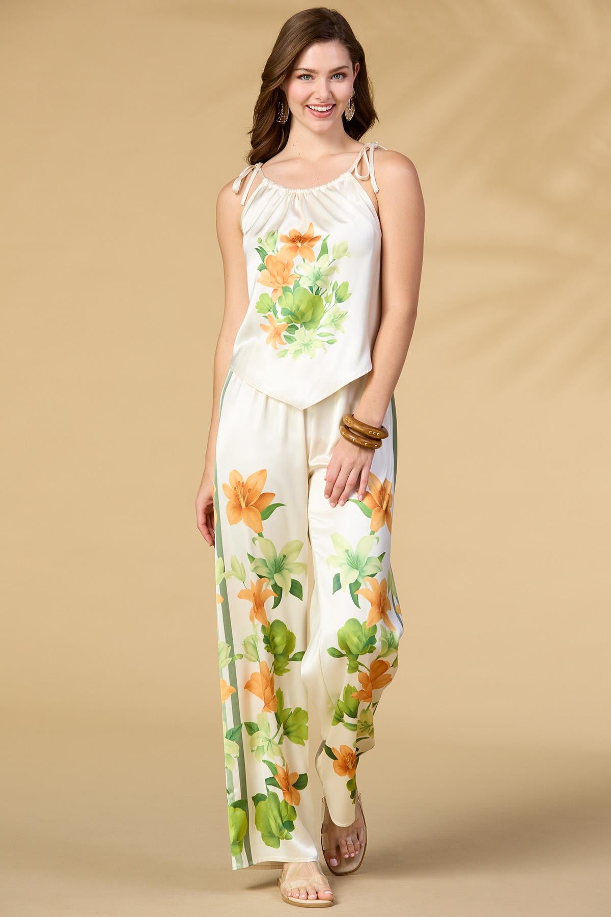 island resort satin tank Versona Trends|Apparel