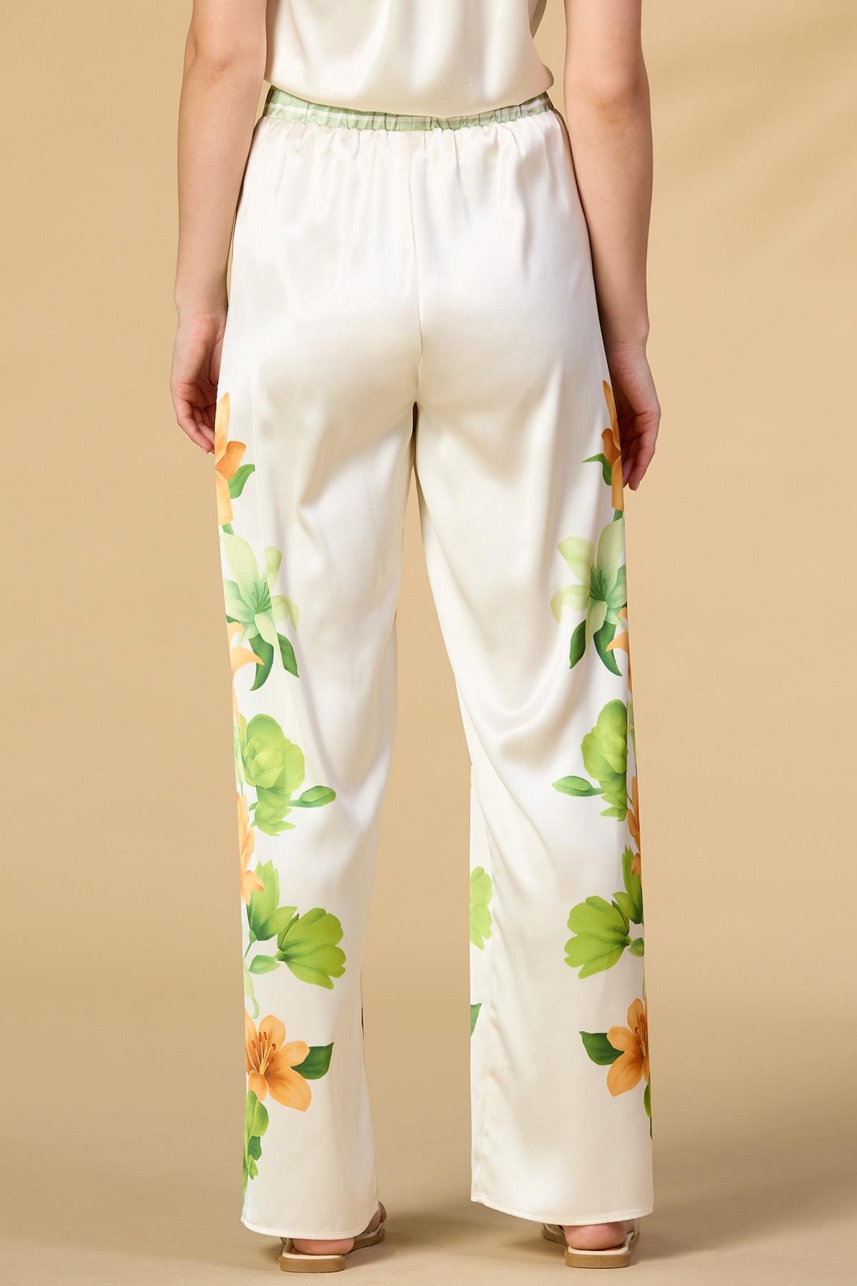 island resort satin pants Versona Trends|Apparel