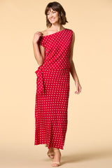 lady in red satin tank Versona Trends|Apparel