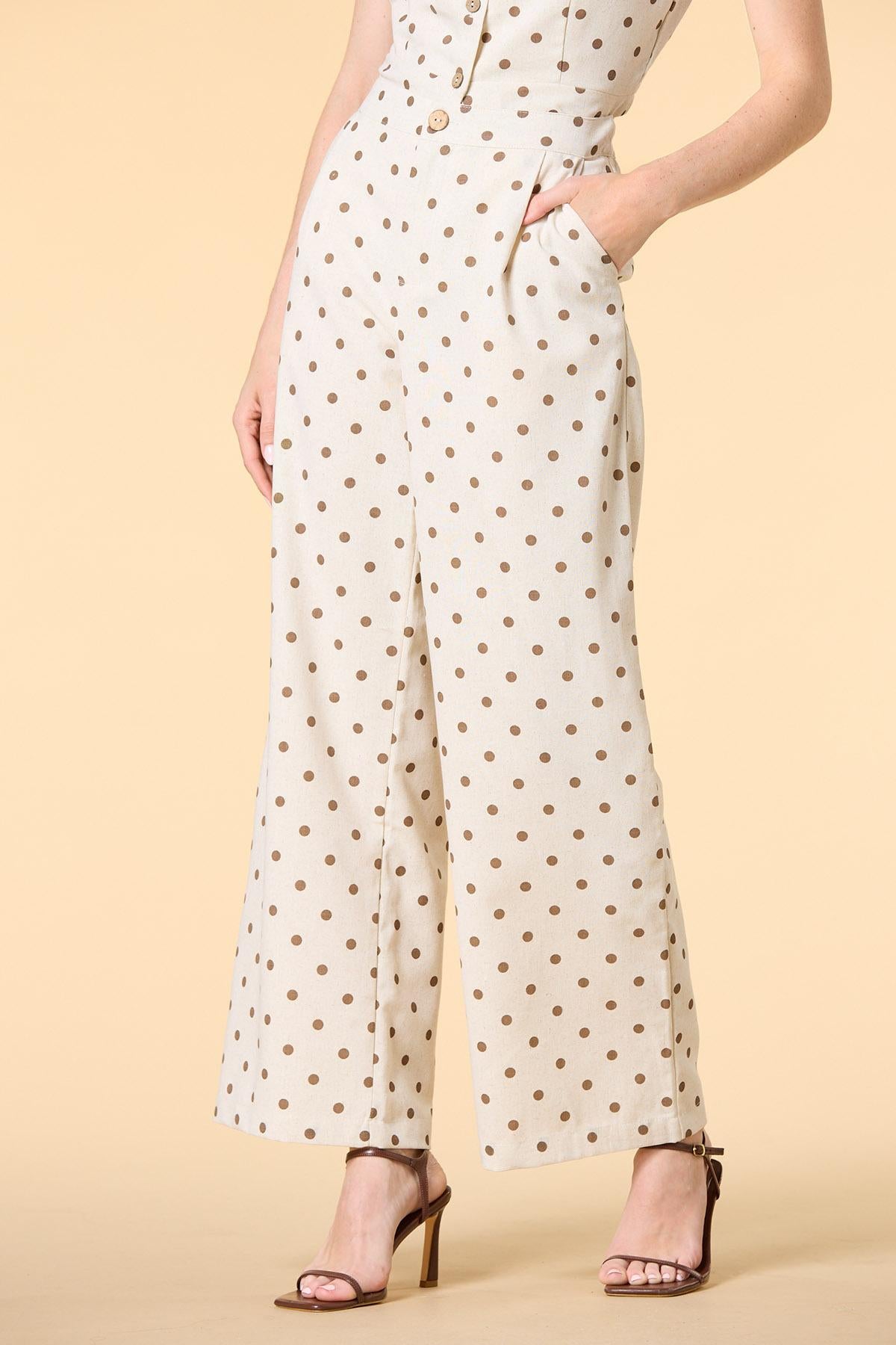 dot in here linen trousers Versona Trends