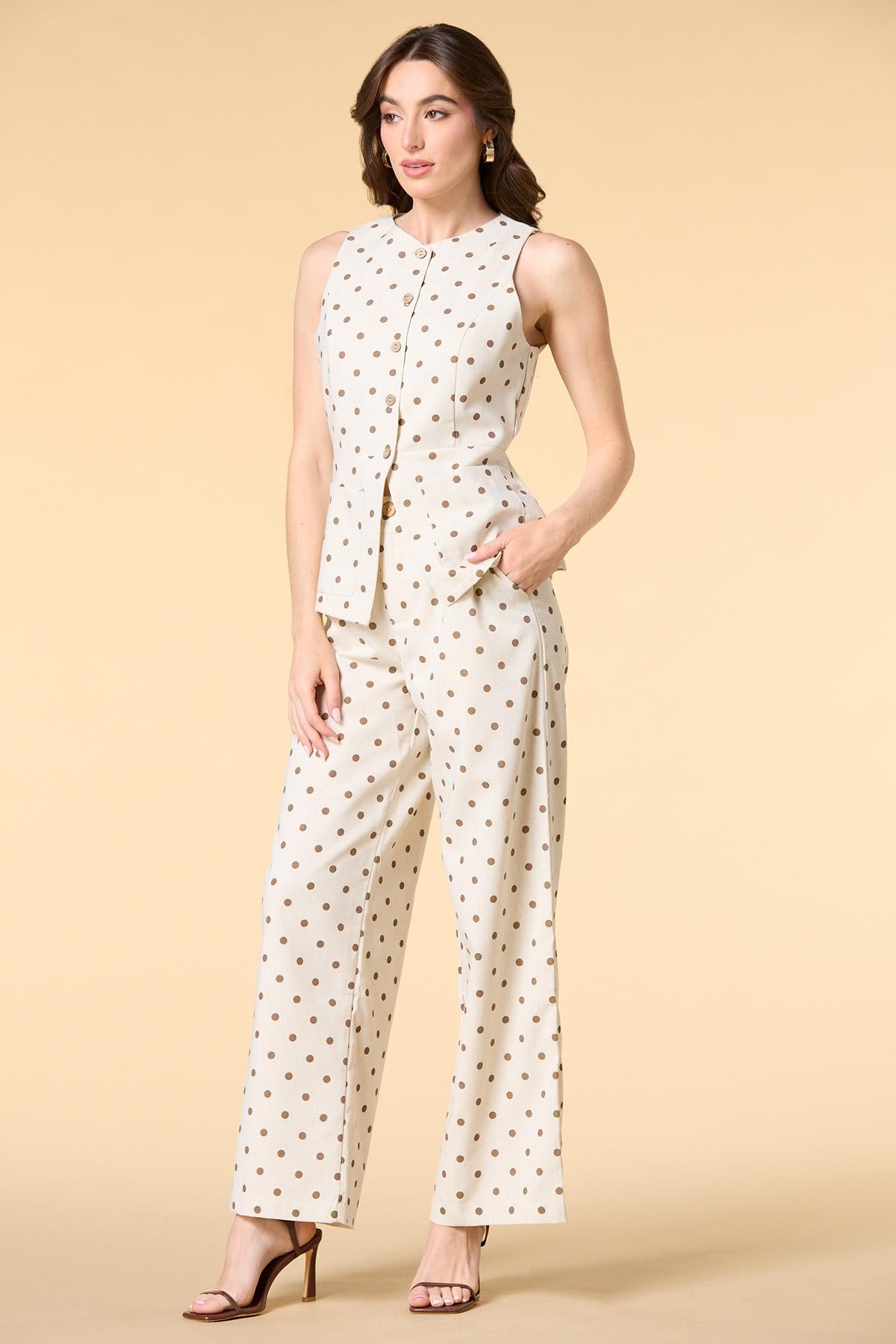 dot in here linen trousers Versona Trends