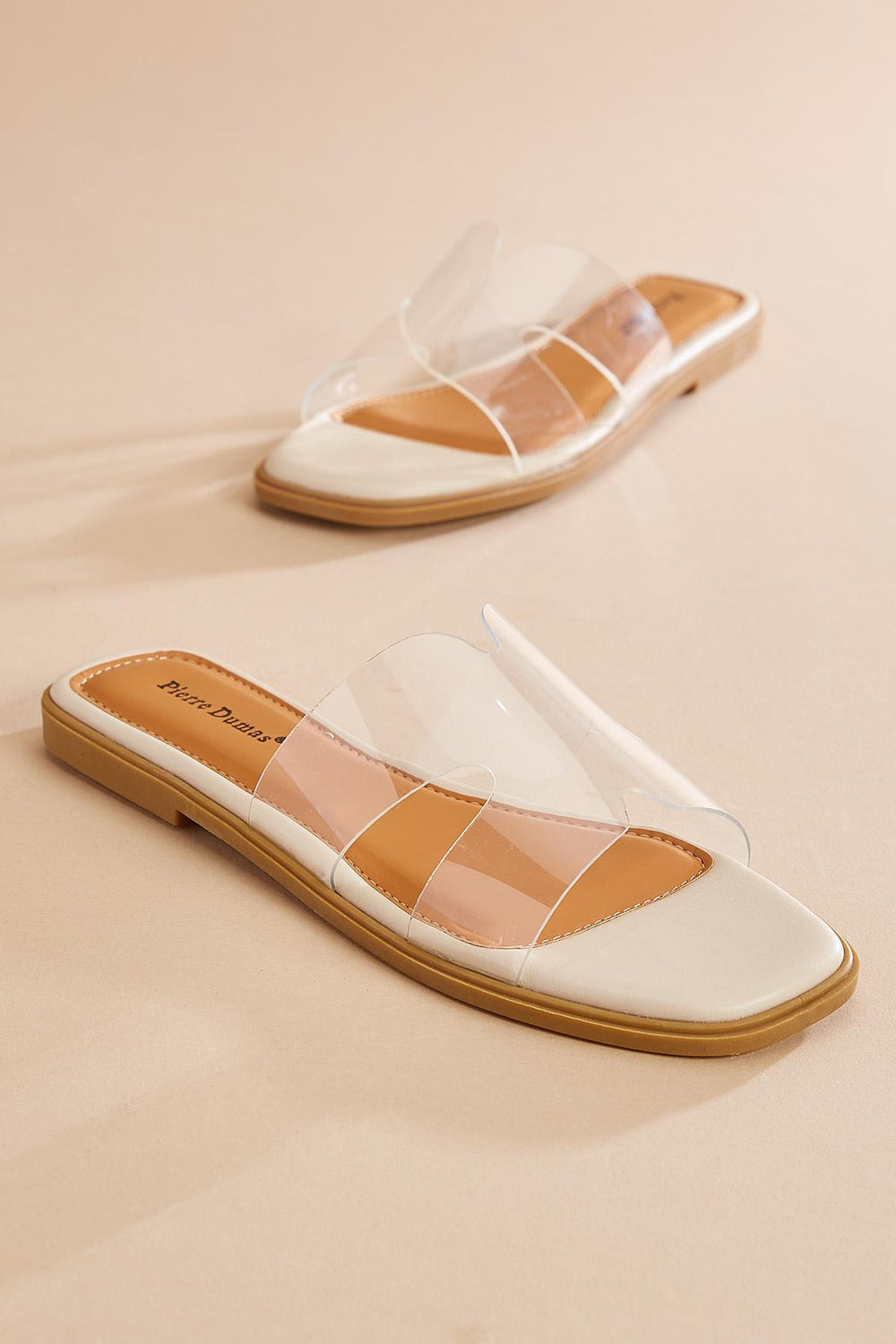 clear banded slide sandals Versona Trends|Shoes