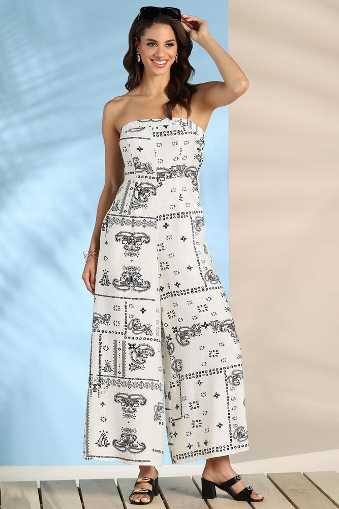 walk in the sun strapless jumpsuit Versona Trends|Apparel