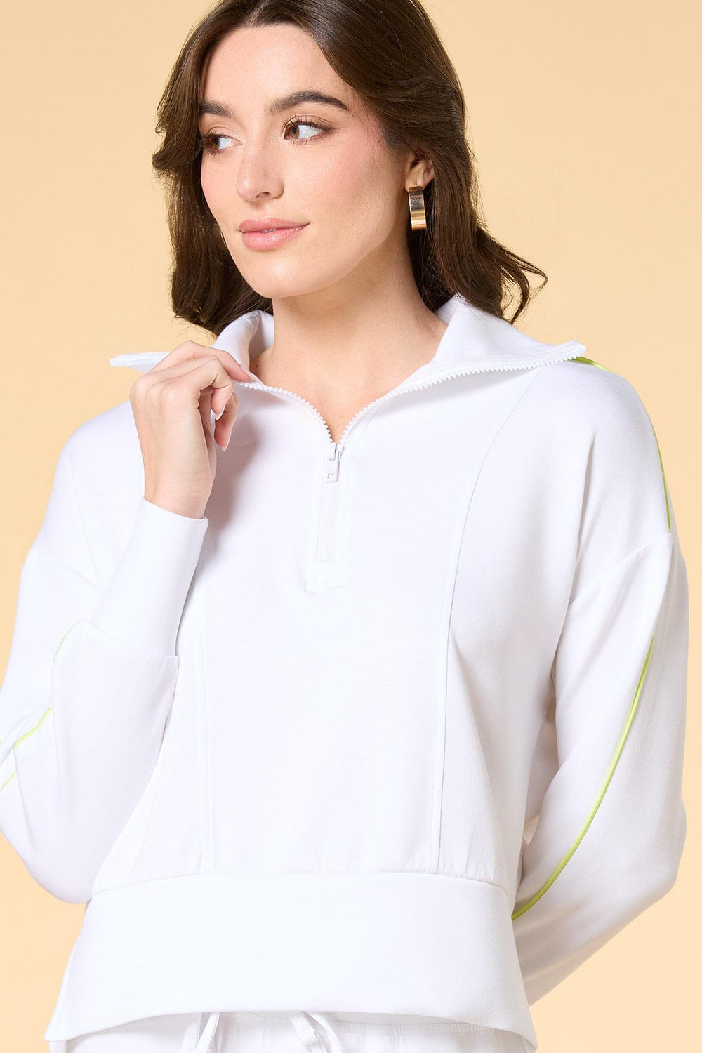 lime light quarter zip pullover Versona Trends|Apparel|Sale