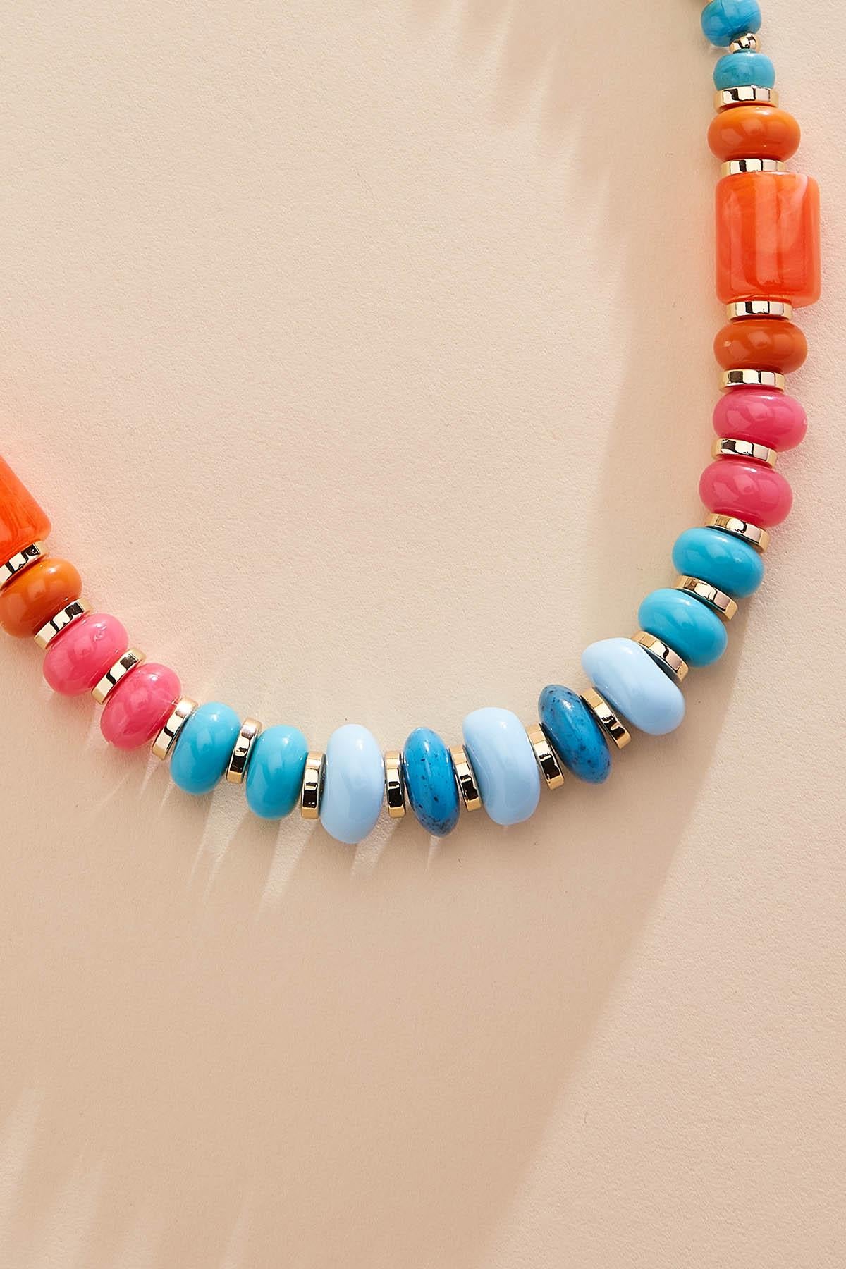 multicolor lucite beaded necklace Versona Trends|Jewelry