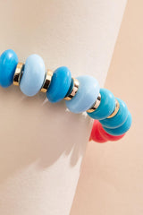multicolor lucite beaded stretch bracelet Versona Trends|Jewelry