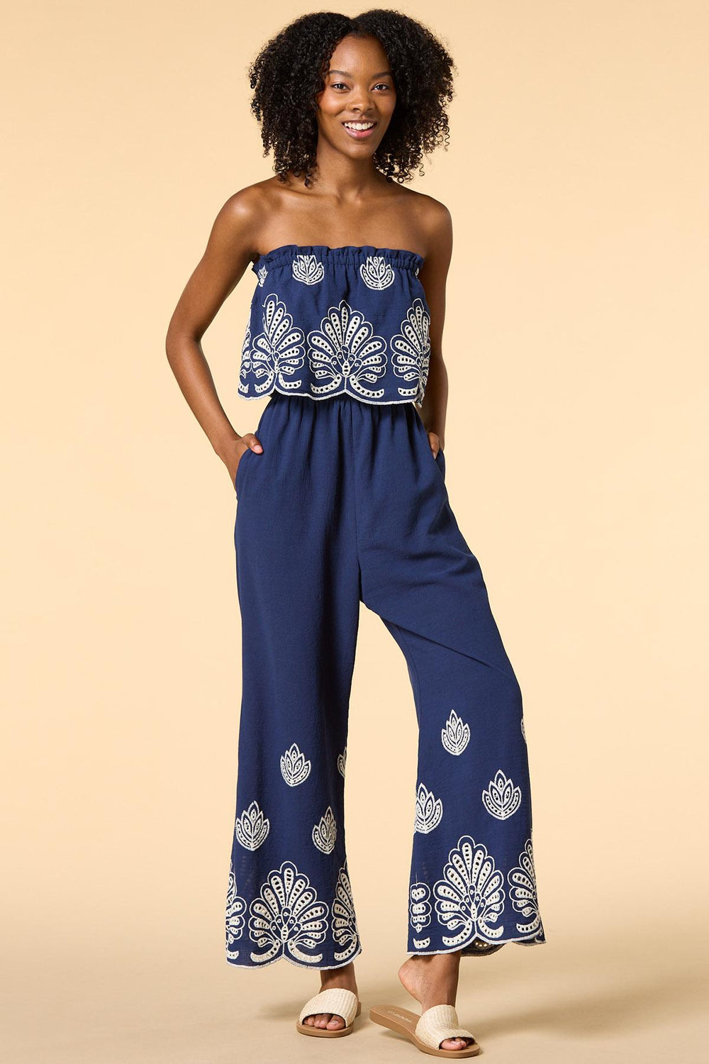 nights in navy jumpsuit Versona Trends