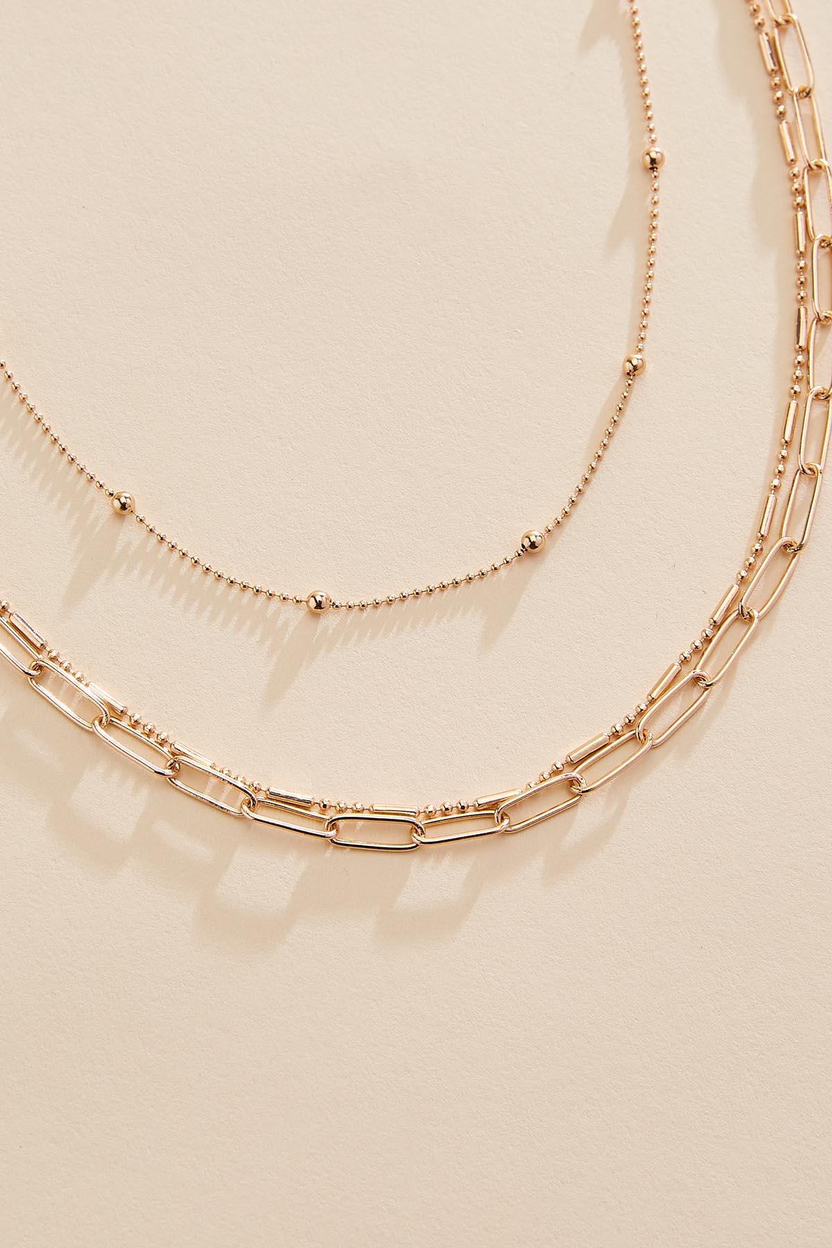 mixed chain layered necklace Versona Trends|Jewelry