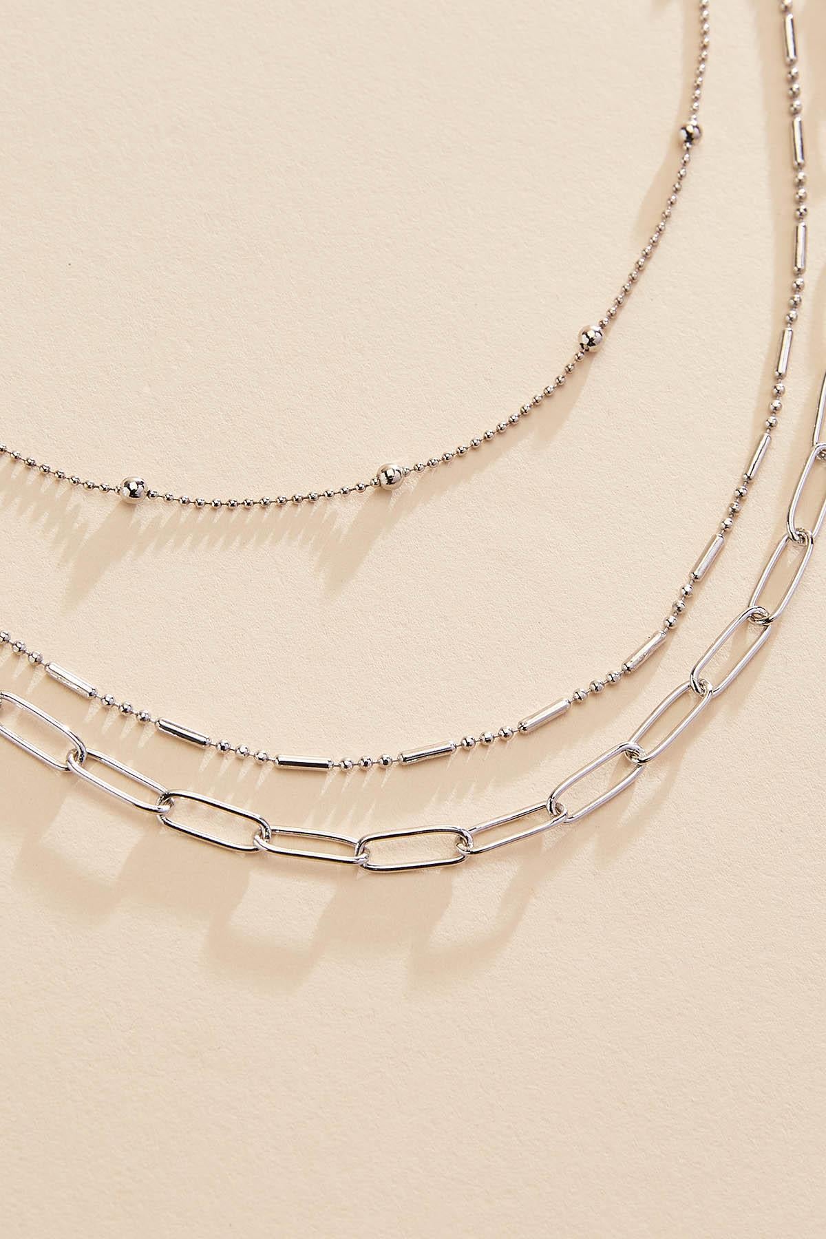 mixed chain layered necklace Versona Trends|Jewelry