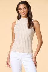 beige flag sweater tank Versona Trends|Apparel