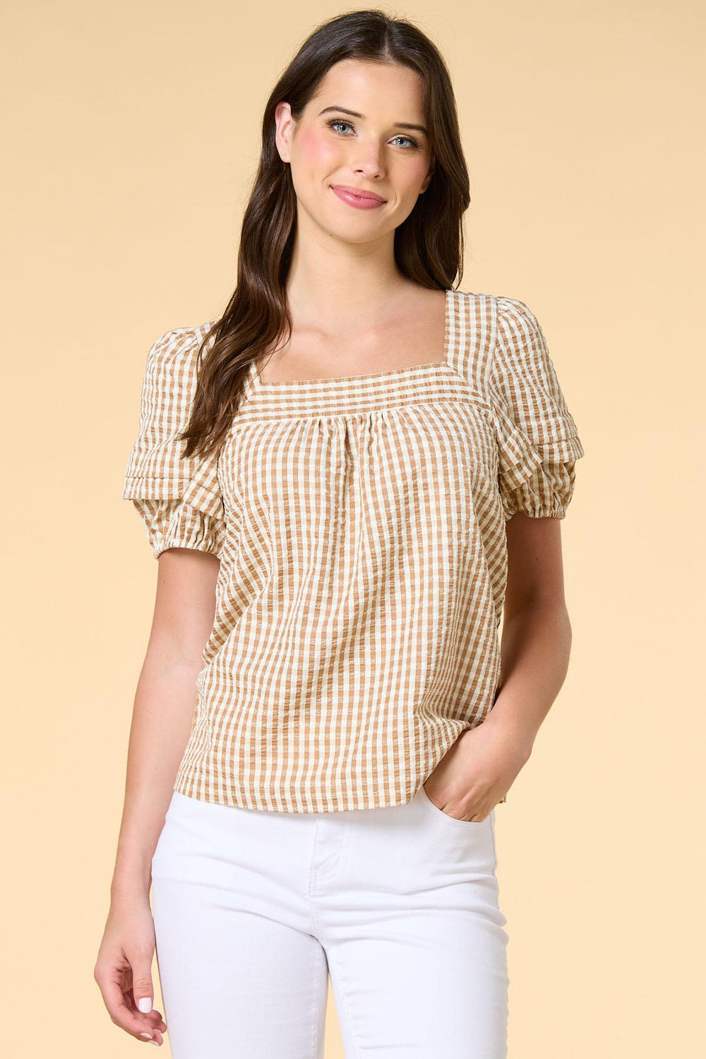 gingham girl top Versona Trends