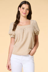 gingham girl top Versona Trends