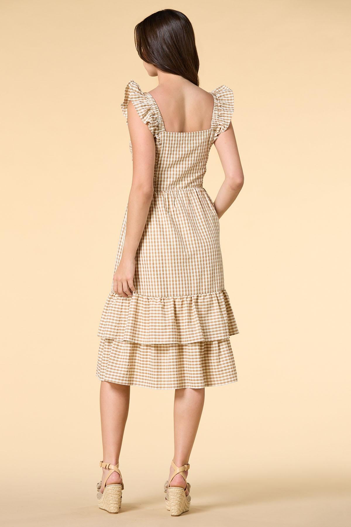 go with gingham midi dress Versona Trends