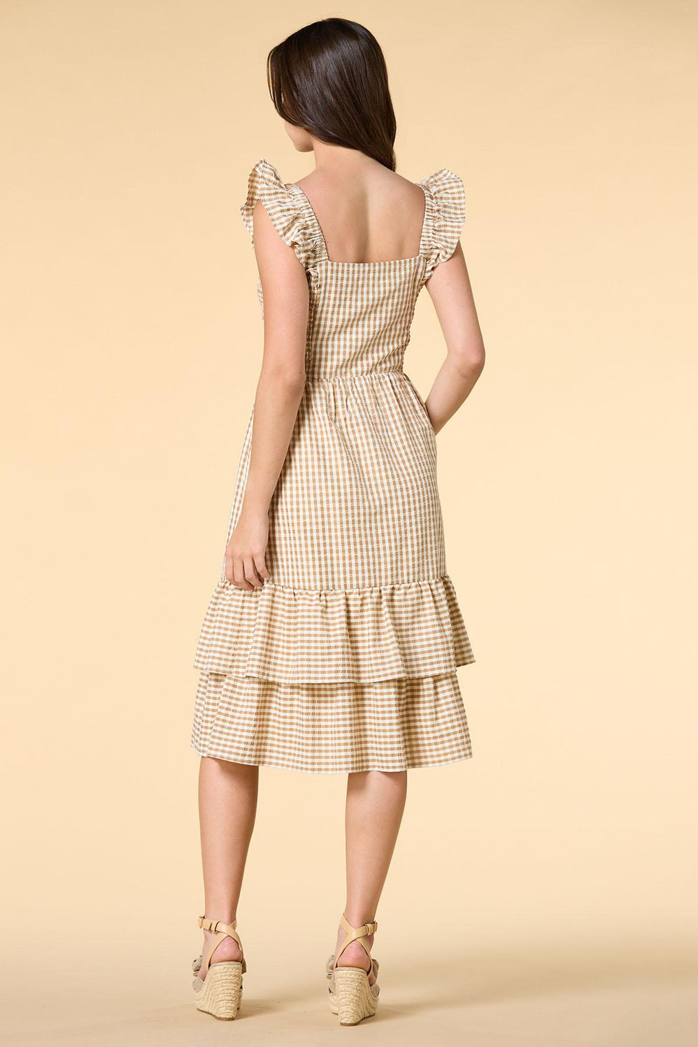 go with gingham midi dress Versona Trends
