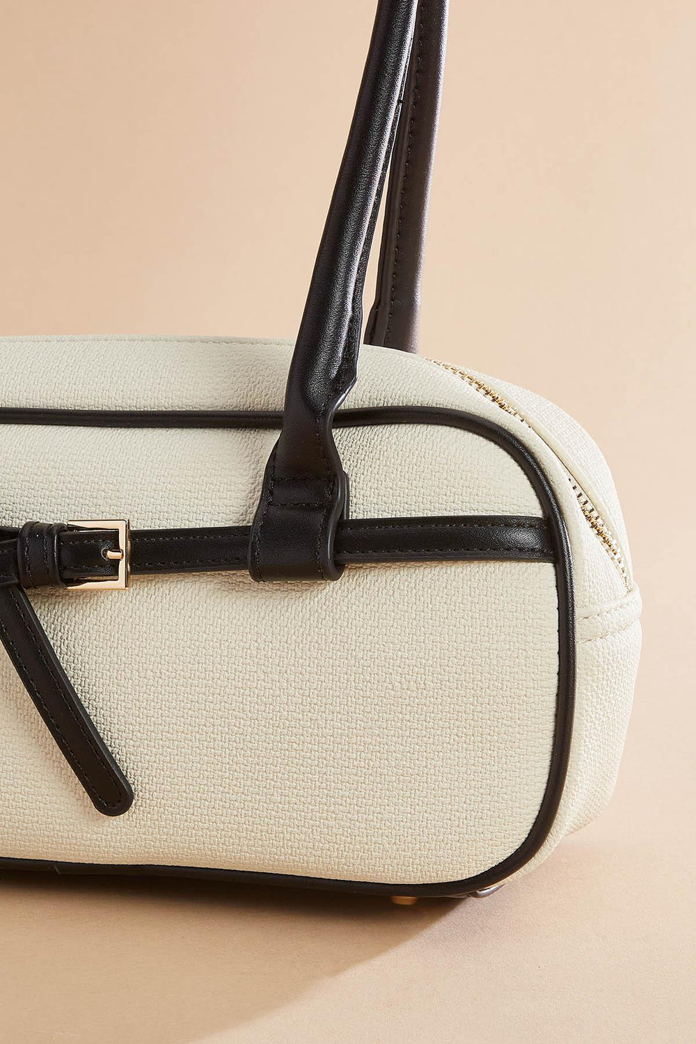 buckle embellished piped bowler bag Versona Trends|Accessories