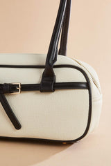 buckle embellished piped bowler bag Versona Trends|Accessories