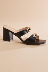 gold embellished double band heels Versona Trends|Shoes