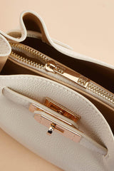 ivory faux leather bucket bag Versona Trends|Accessories