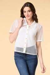 clear waters crochet shirt Versona Trends