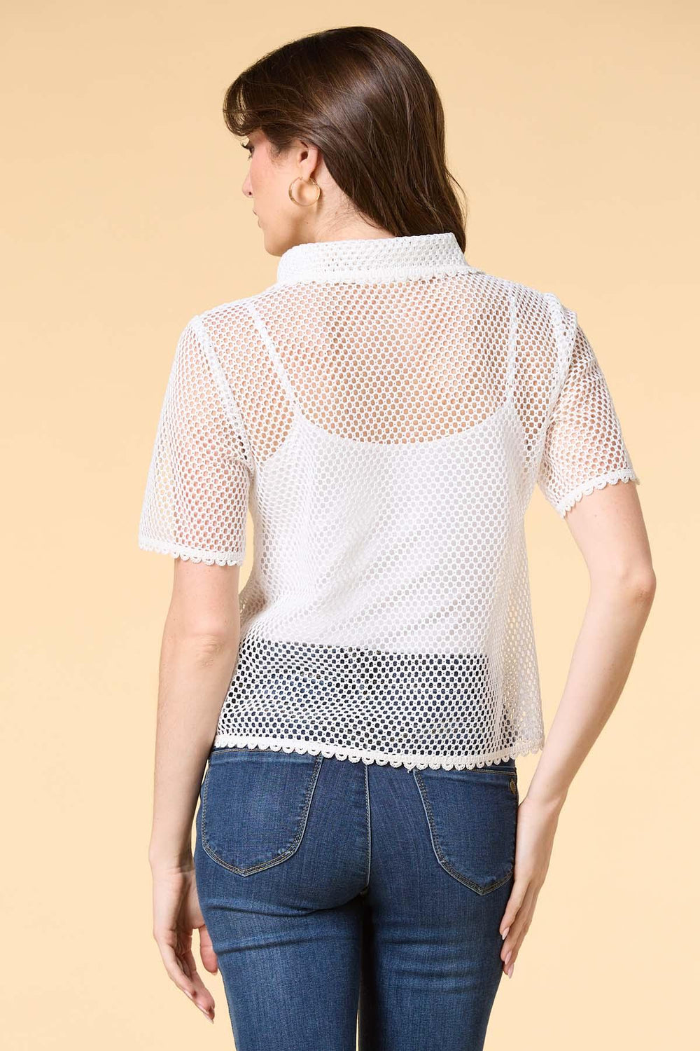 clear waters crochet shirt Versona Trends