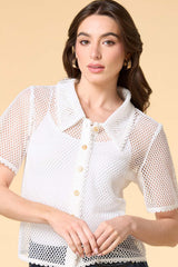 clear waters crochet shirt Versona Trends