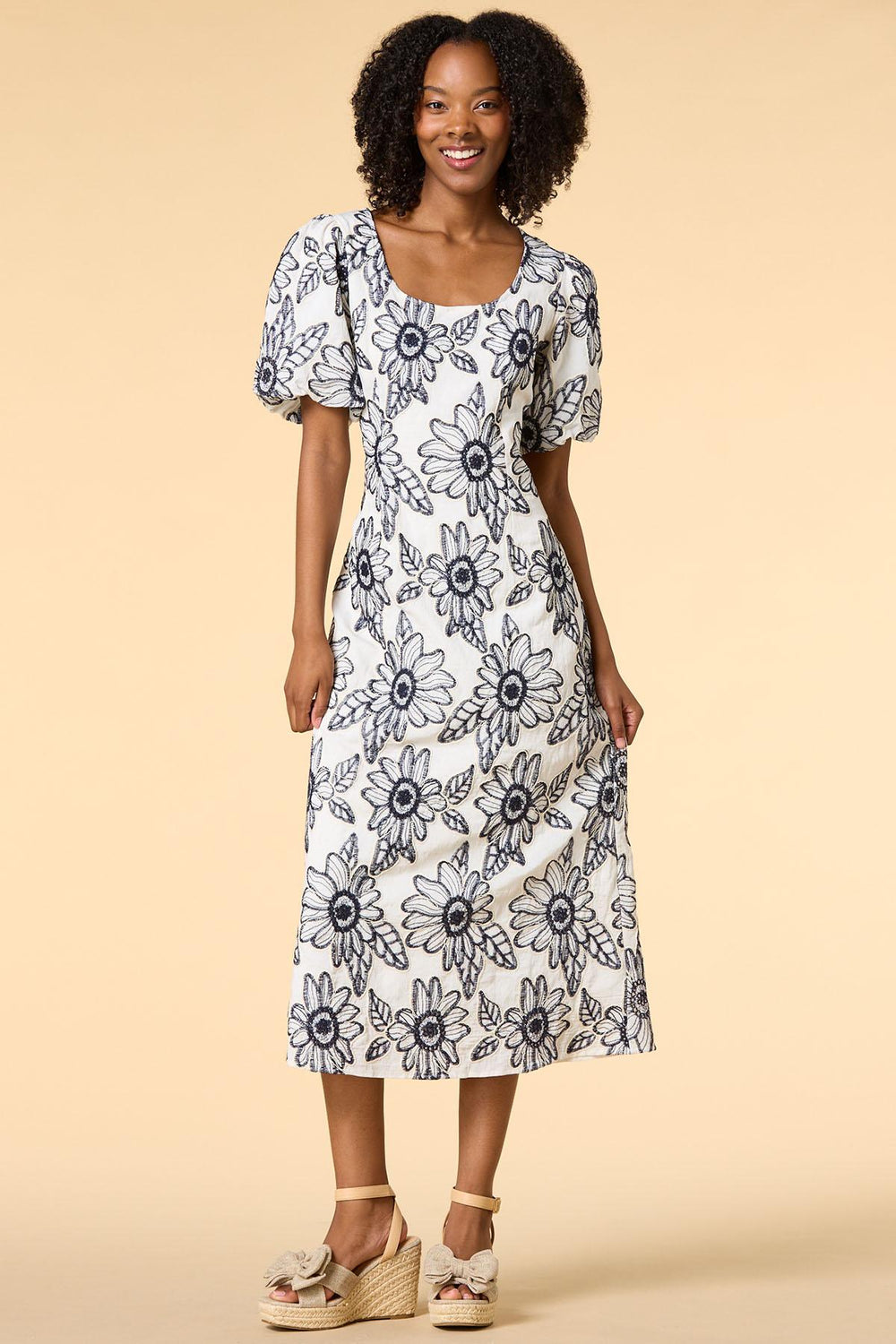 cool blooms midi dress Versona Trends