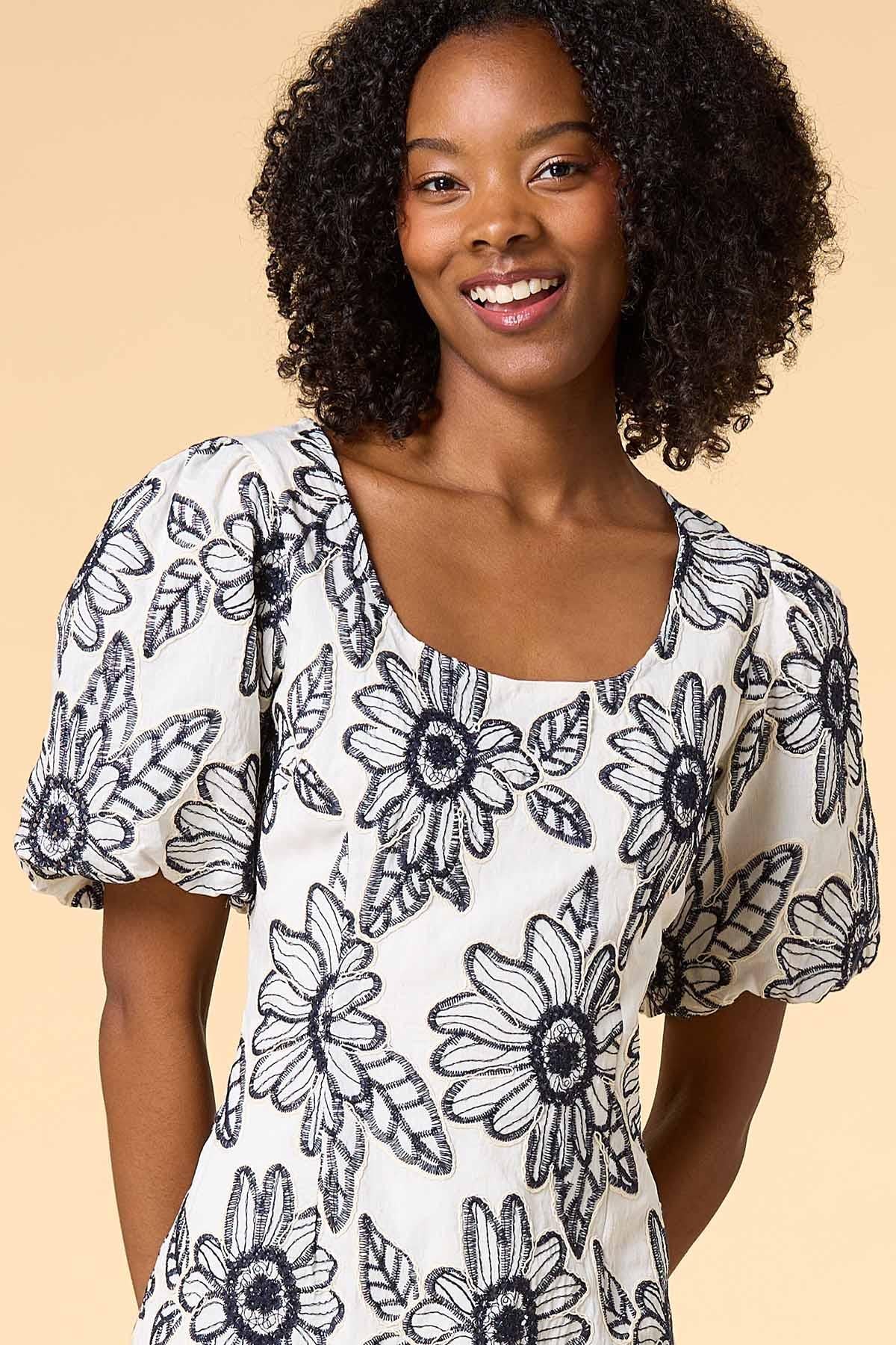 cool blooms midi dress Versona Trends